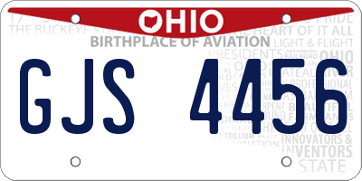 OH license plate GJS4456