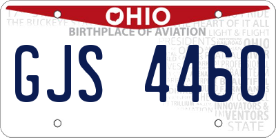 OH license plate GJS4460