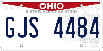 OH license plate GJS4484
