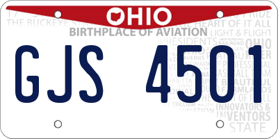 OH license plate GJS4501