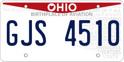 OH license plate GJS4510