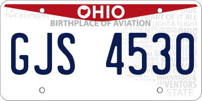 OH license plate GJS4530