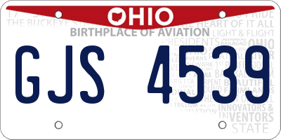 OH license plate GJS4539