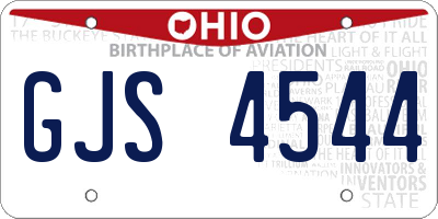 OH license plate GJS4544