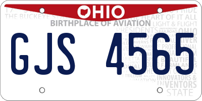 OH license plate GJS4565