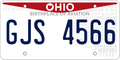 OH license plate GJS4566
