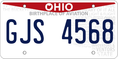 OH license plate GJS4568