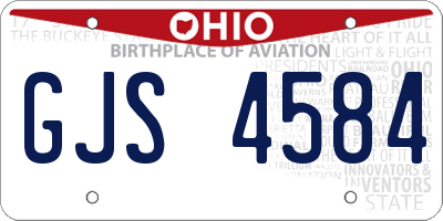 OH license plate GJS4584