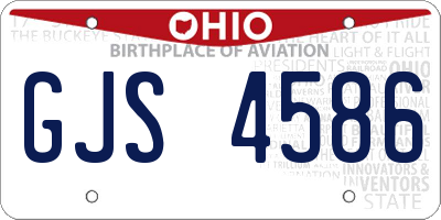OH license plate GJS4586