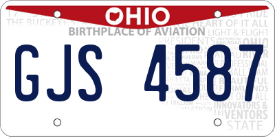 OH license plate GJS4587