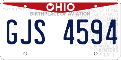 OH license plate GJS4594