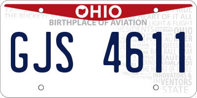 OH license plate GJS4611