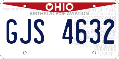 OH license plate GJS4632