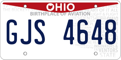 OH license plate GJS4648