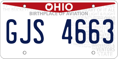 OH license plate GJS4663
