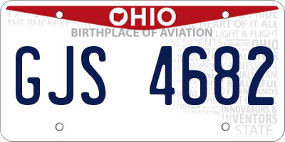 OH license plate GJS4682