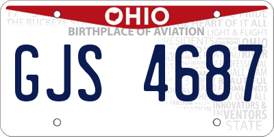 OH license plate GJS4687