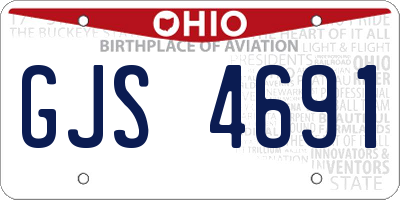 OH license plate GJS4691