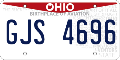 OH license plate GJS4696