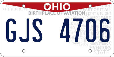 OH license plate GJS4706