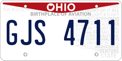 OH license plate GJS4711