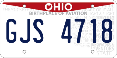 OH license plate GJS4718