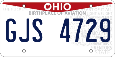 OH license plate GJS4729