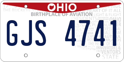 OH license plate GJS4741