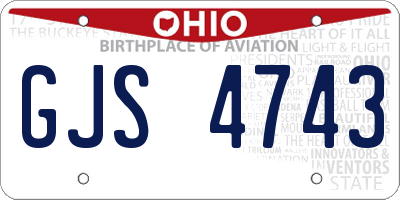 OH license plate GJS4743