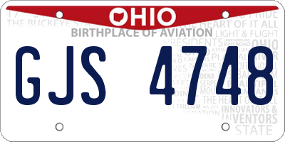 OH license plate GJS4748