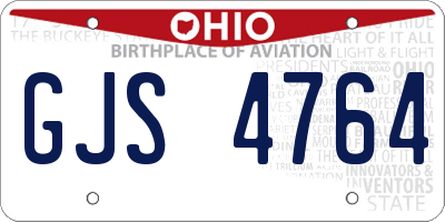 OH license plate GJS4764