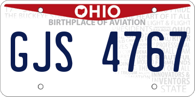 OH license plate GJS4767
