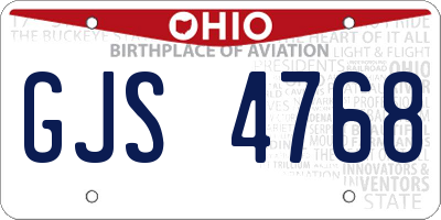 OH license plate GJS4768