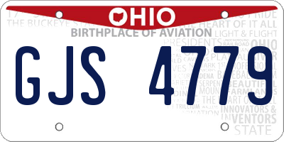 OH license plate GJS4779