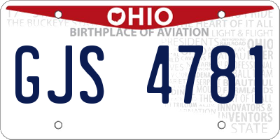 OH license plate GJS4781