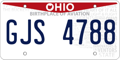 OH license plate GJS4788