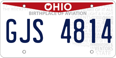 OH license plate GJS4814
