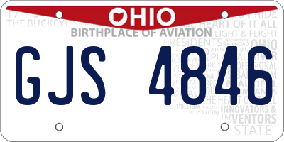 OH license plate GJS4846