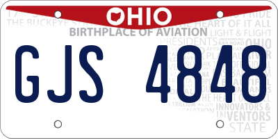 OH license plate GJS4848