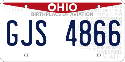 OH license plate GJS4866