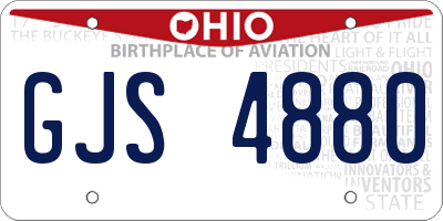 OH license plate GJS4880