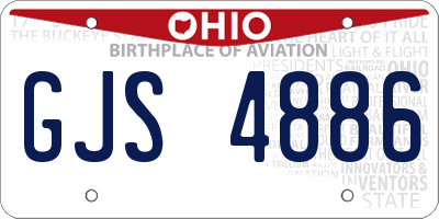 OH license plate GJS4886