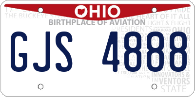 OH license plate GJS4888