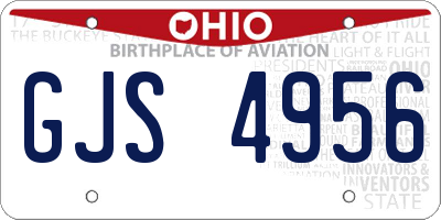 OH license plate GJS4956