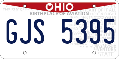 OH license plate GJS5395