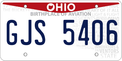 OH license plate GJS5406