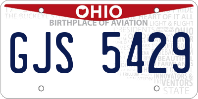 OH license plate GJS5429
