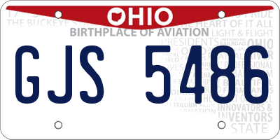 OH license plate GJS5486