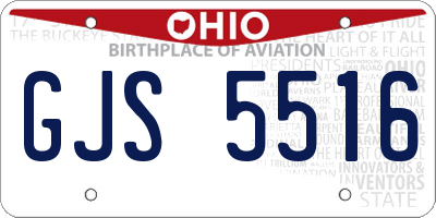 OH license plate GJS5516