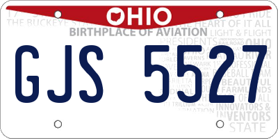 OH license plate GJS5527